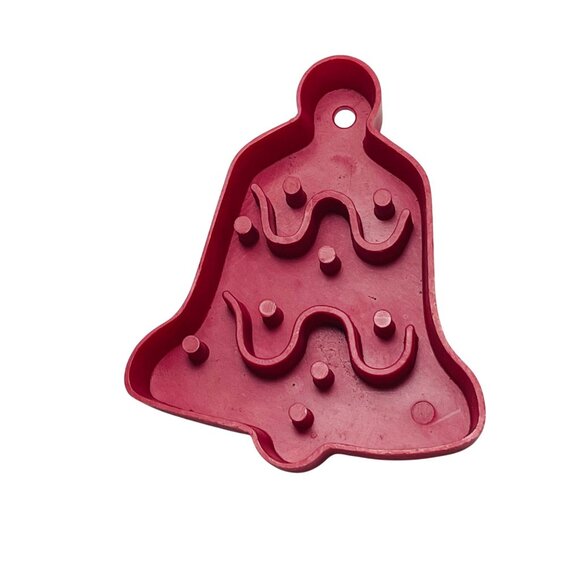 Vintage 1978 L.T.t.C. Red Imprint Bell Shaped Cookie Cutter - Picture 1 of 6